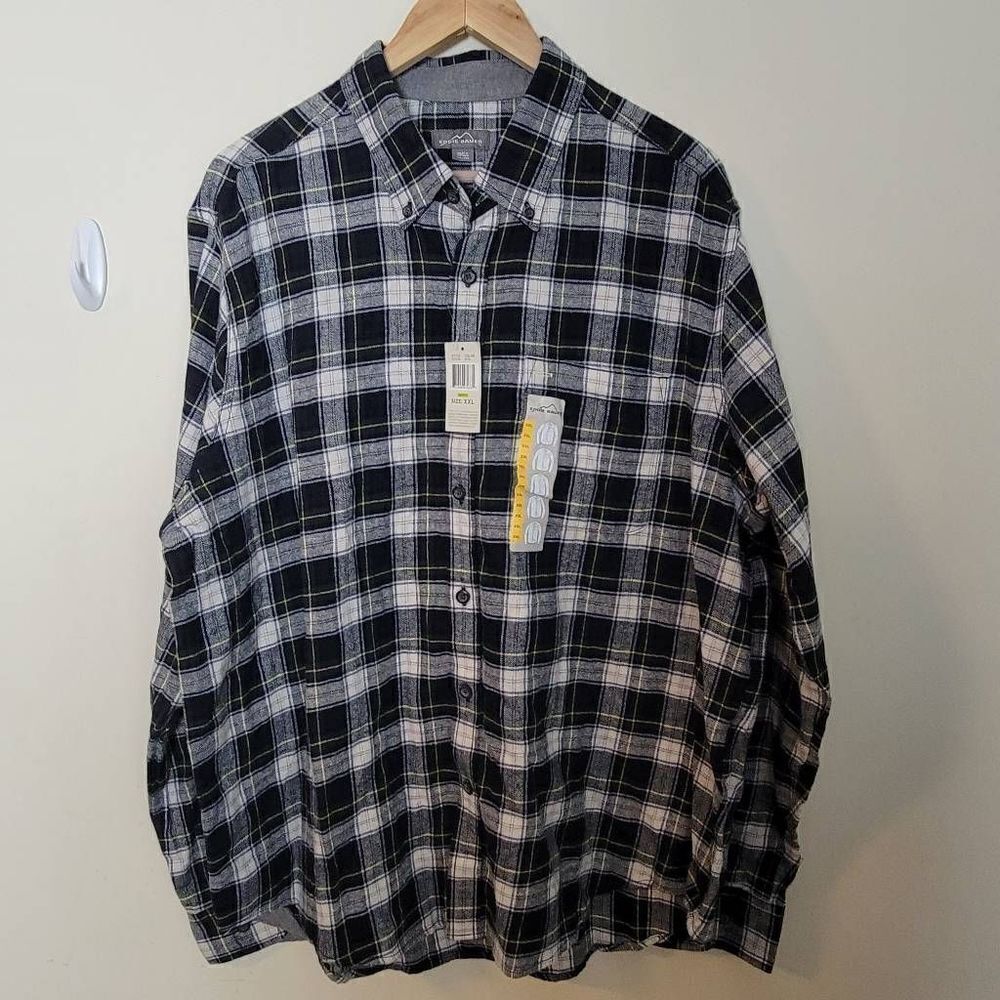 Eddie Bauer Mens Shirt Plaid Flannel Style SU7256 Men's XXL